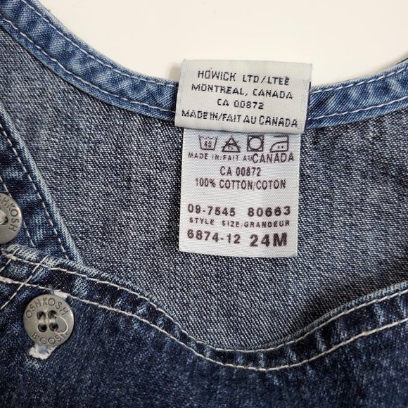 Oshkosh B'gosh Girl Denim Jumper Dress 24 Months Embroidery Blue Canada … - Picture 8 of 8
